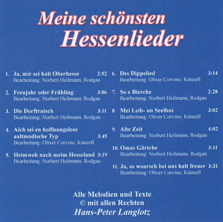 CD Meine schönsten Hessenlieder